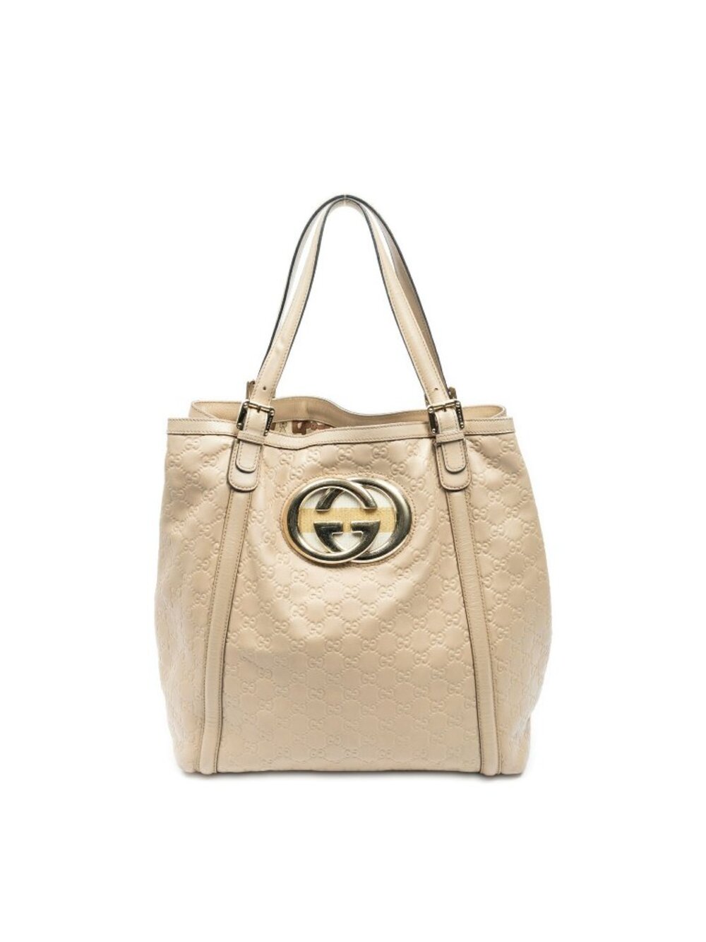 Gucci Large Britt Tote Beige Guccissima